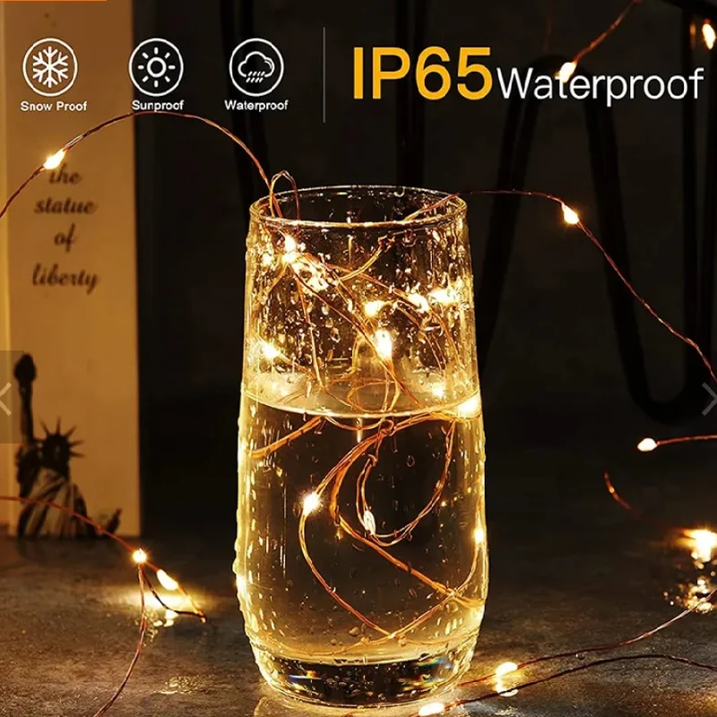 Solar-Lichterkette Twinkle | 10 Meter | 100 LEDs | Warmes Licht