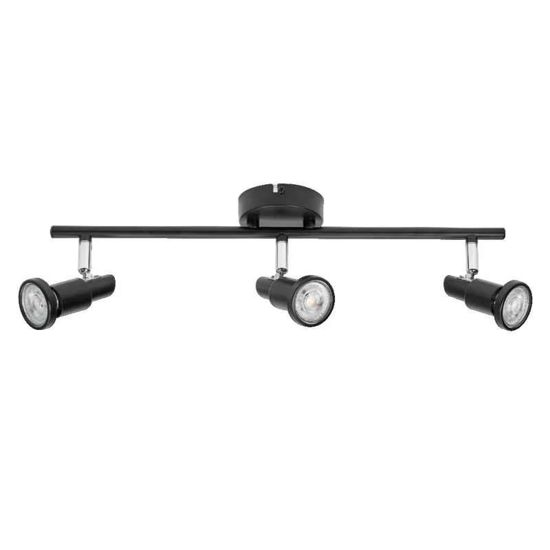 OSRAM LED SPOT GU10 Deckenleuchte 3 x 3,4W, 690lm, schwarz