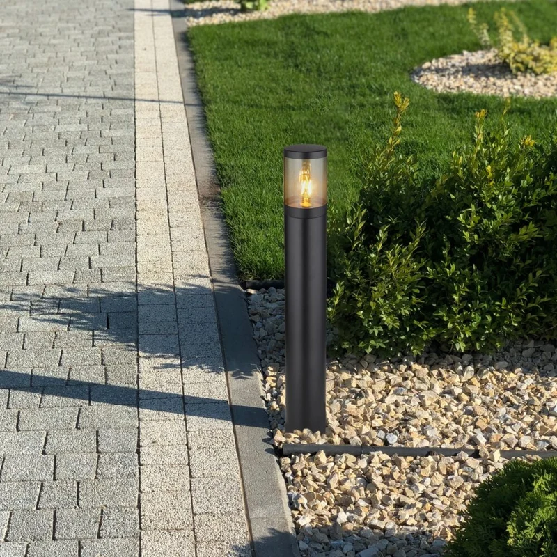 Gartensockel | Stehende Außenleuchte | schwarz | 80cm | E27 | xeloo