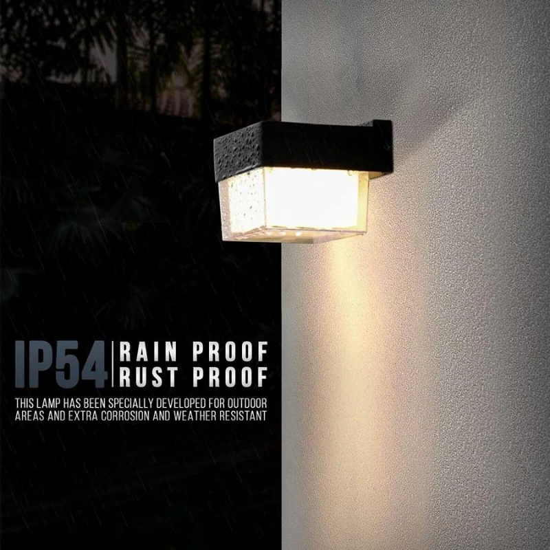 7W Modern Schwarz und Weiß 3000K LED IP54 Wandleuchte~2567