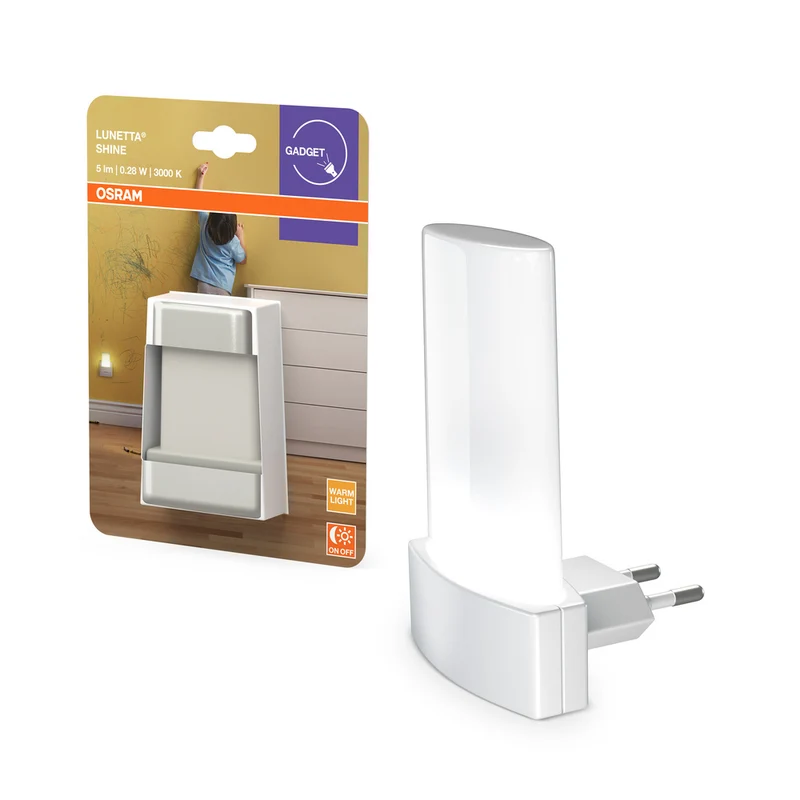 OSRAM LUNETTA® Shine Nachtlicht mit Sensor LED für Steckdose 0,28W / 3000K Warmweiß