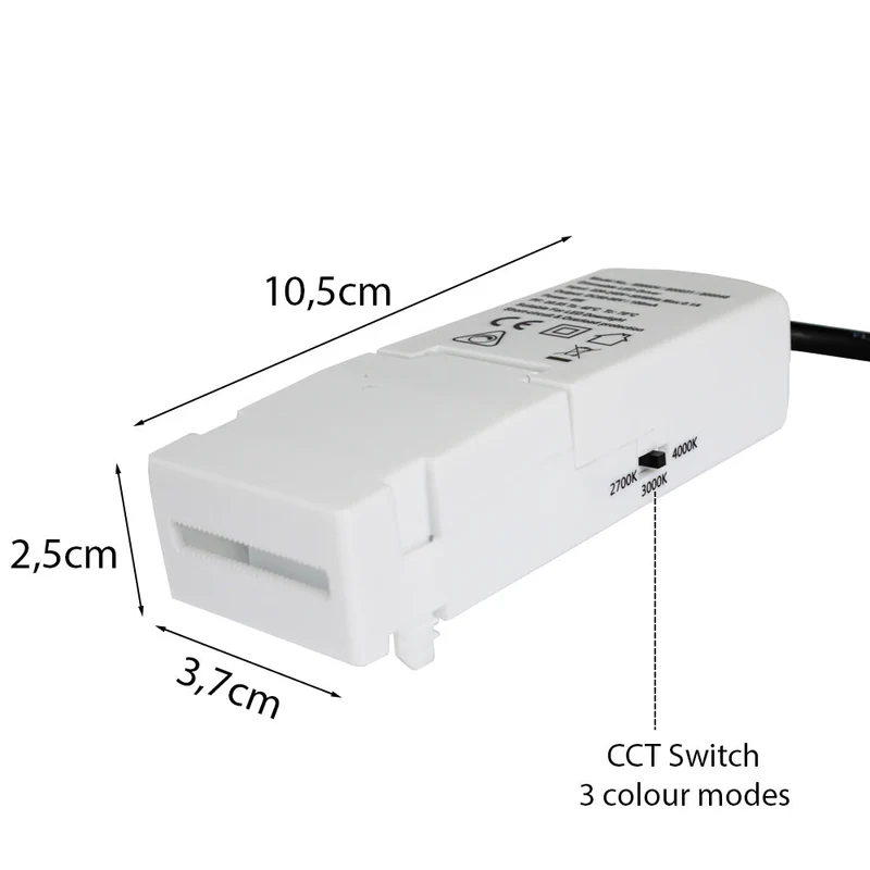 MIRAN Weißer flacher LED-Einbaustrahler | 5 W/7 W | Dimmbar | 68 mm | IP65 wasserdicht | CCT