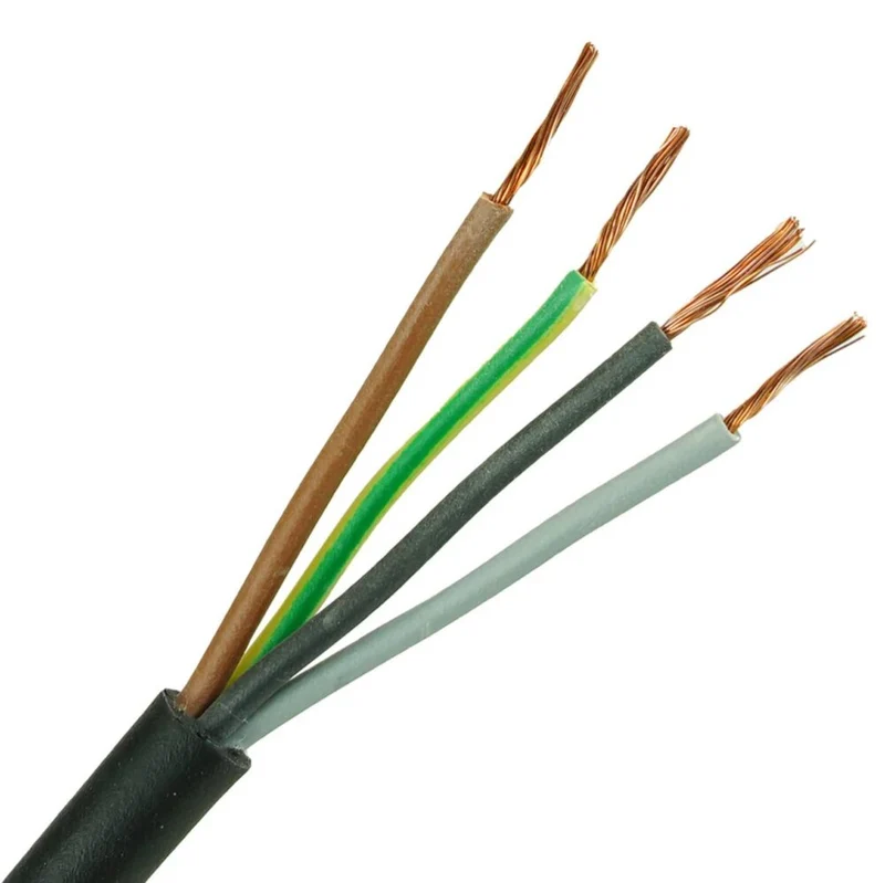 Flexibles H05VV-F-Kabel | 4 x 1,5 mm2 Adern | VMVL | 100 Meter | Schwarz