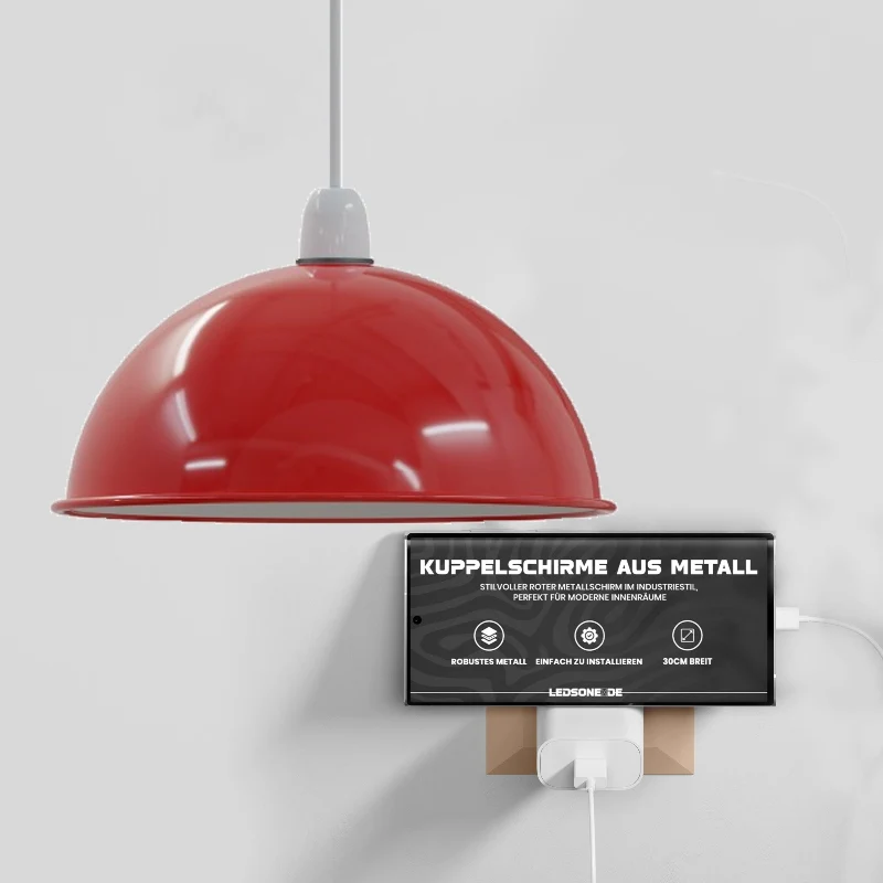 Lampenschirm Metall 30cm Modernes Halbkugel-Design ~2735