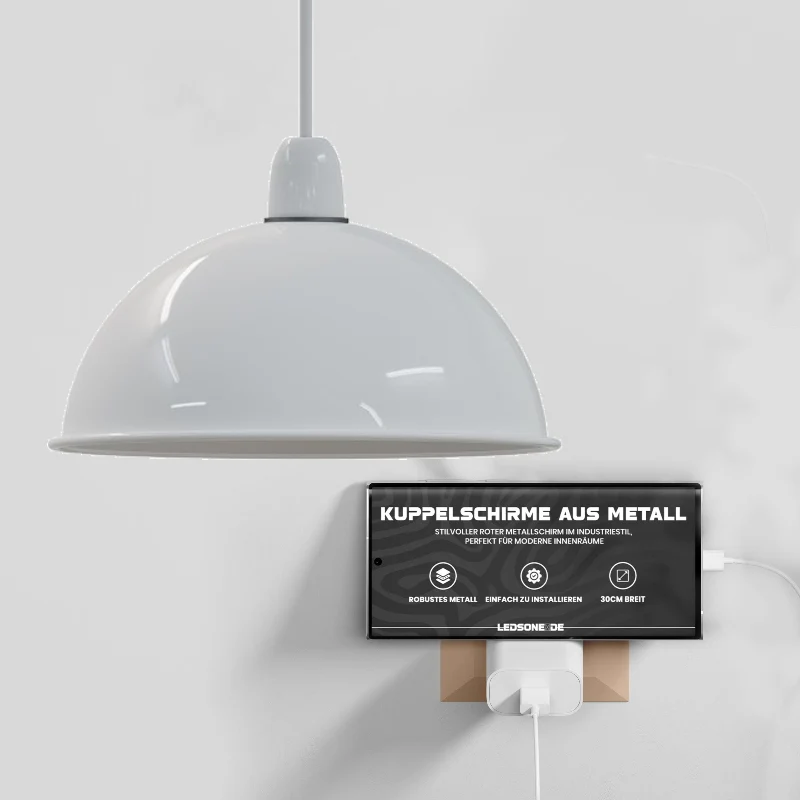 Lampenschirm Metall 30cm Modernes Halbkugel-Design ~2735