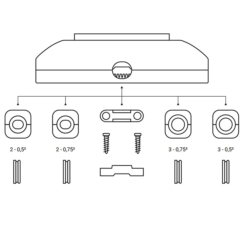 ION-Bodenschnurdimmer | 0,3-75W | Weiß