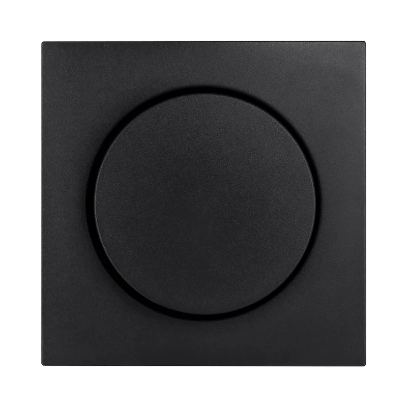 ION | Zentralplatten-Dimmerknopf einzeln | Mattschwarz | E1-Serie