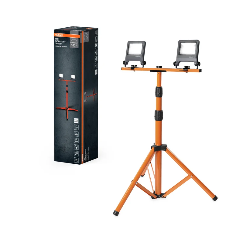 OSRAM LED Arbeitslicht für Außenanwendungen, Tripod-Ständer, LED Worklight, 2 x 20 Watt