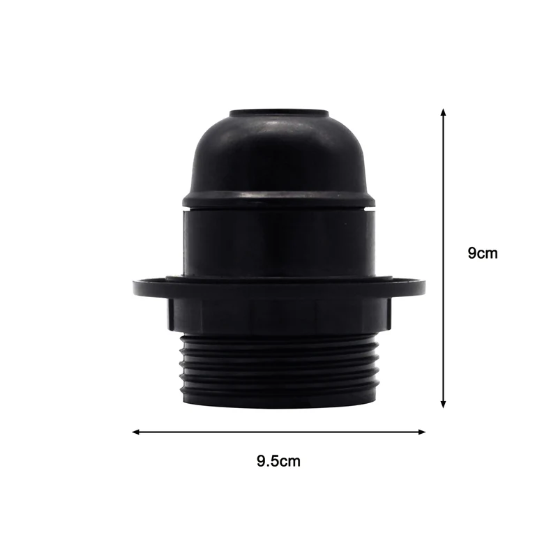 Retro Schraube E27 Lampenfassung in Schwarz für Edison-Glühbirnen~2728