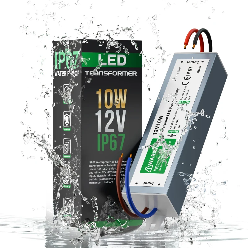 Ledsone Wasserdichter LED Trafo 12V 10W IP67 Netzteil ~1099