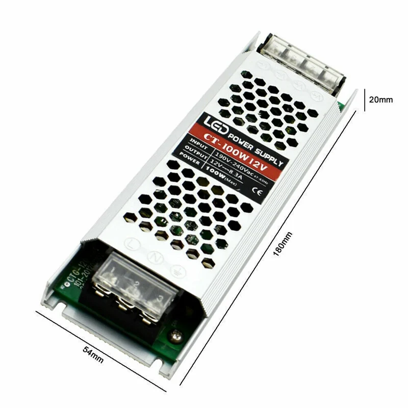 12V LED Trafo Konstantspannung – Slim Netzteil 60W-300W Wählbar | IP20 ~2561