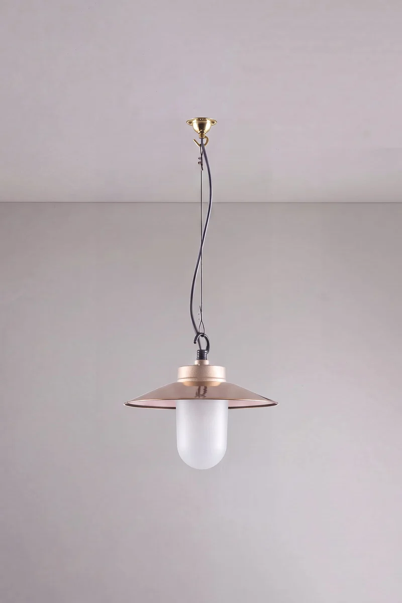 Well Glass Pendant With Visor 7680