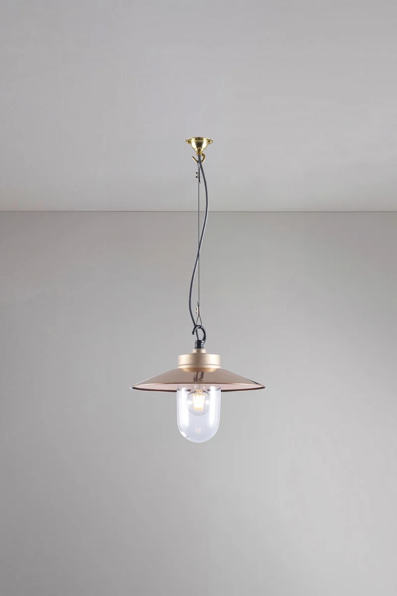 Well Glass Pendant With Visor 7680