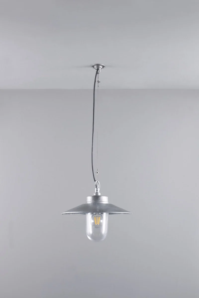Well Glass Pendant With Visor 7680