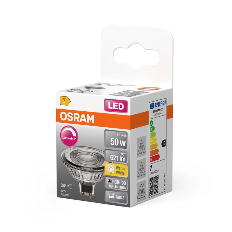 OSRAM LED Lampe LED SUPERSTAR MR16 12 V 6.8W 927 GU5.3, 621 lm, 2700 K, Warmweiß