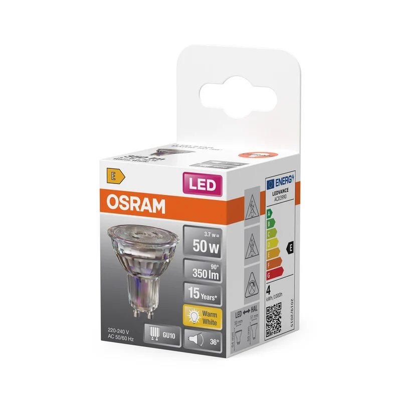 OSRAM LED STAR PAR16 LED Spot (ex 50W) 4,3W / 2700K Warmweiß GU10
