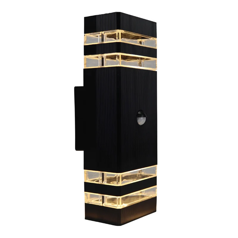 Wandleuchte mit Sensor | Auf und ab | IP65 | Schwarz | 2x GU10 | Inez