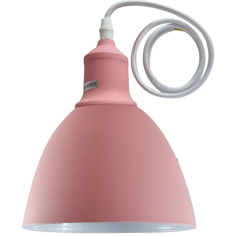 Retro Lampe Esszimmerlampe Pendelleuchte 3 Flammig 15 cm Rosa~2503