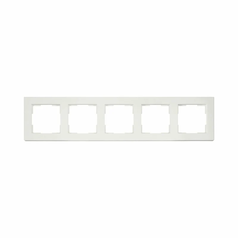 ION | Abdeckrahmen 5-fach | Matt Alpinweiß | V1-Serie