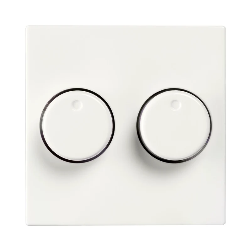 ION | Zentralplatten-Dimmertaster Duo | Alpinweiß | V1/J1-Serie