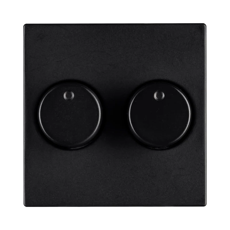 ION | Zentralplatten-Dimmertaster Duo | Mattschwarz | V1/J1-Serie