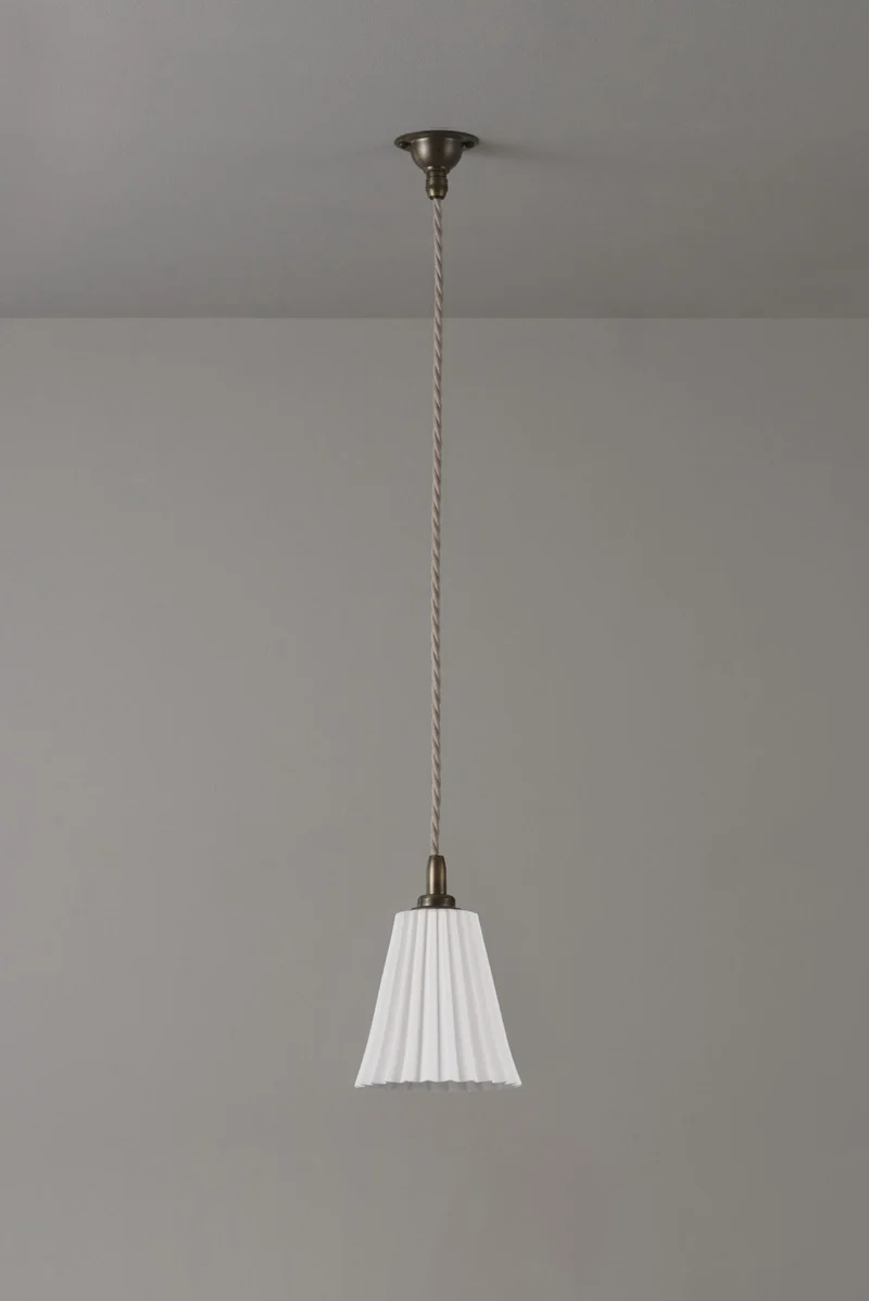Antique Brass Pleat Pendant