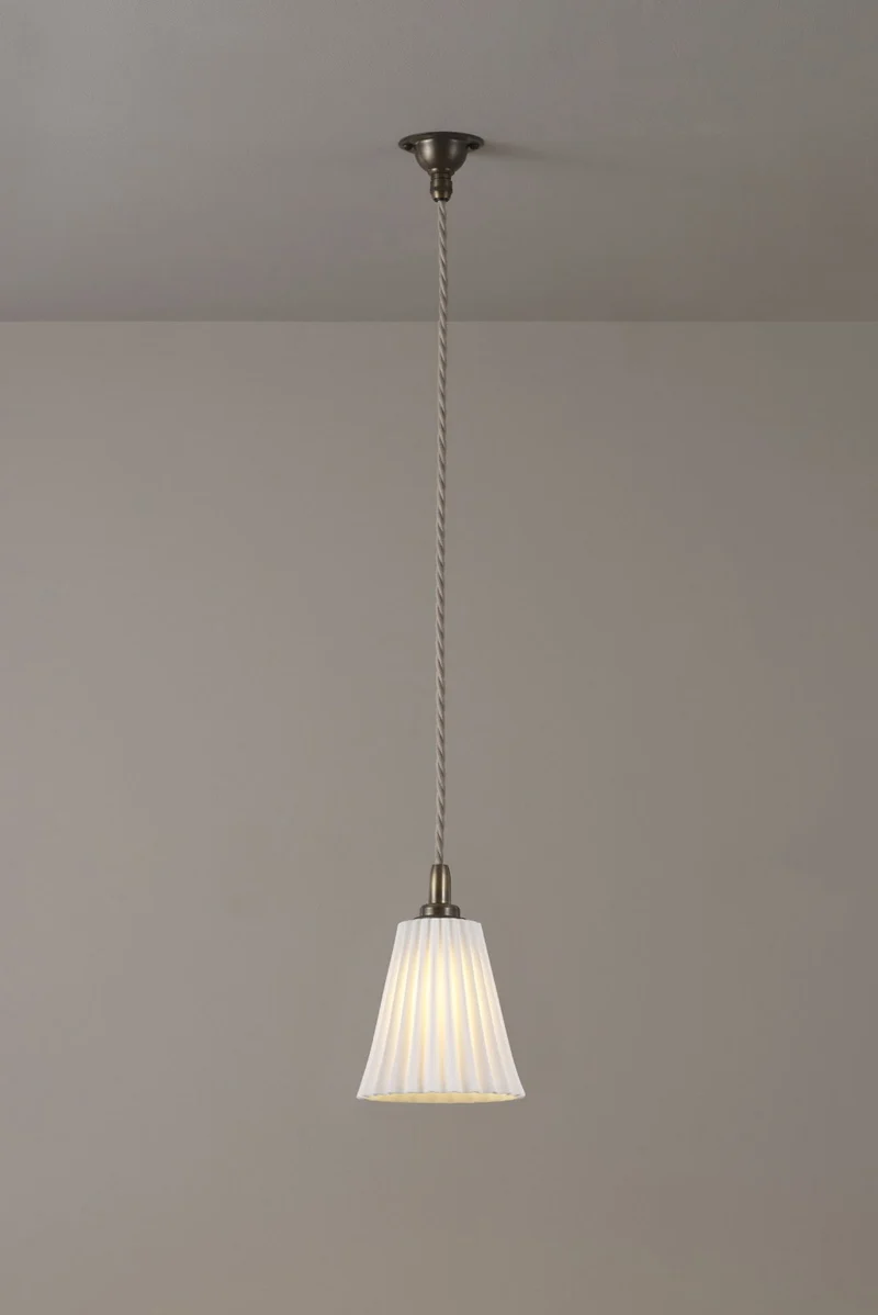 Antique Brass Pleat Pendant