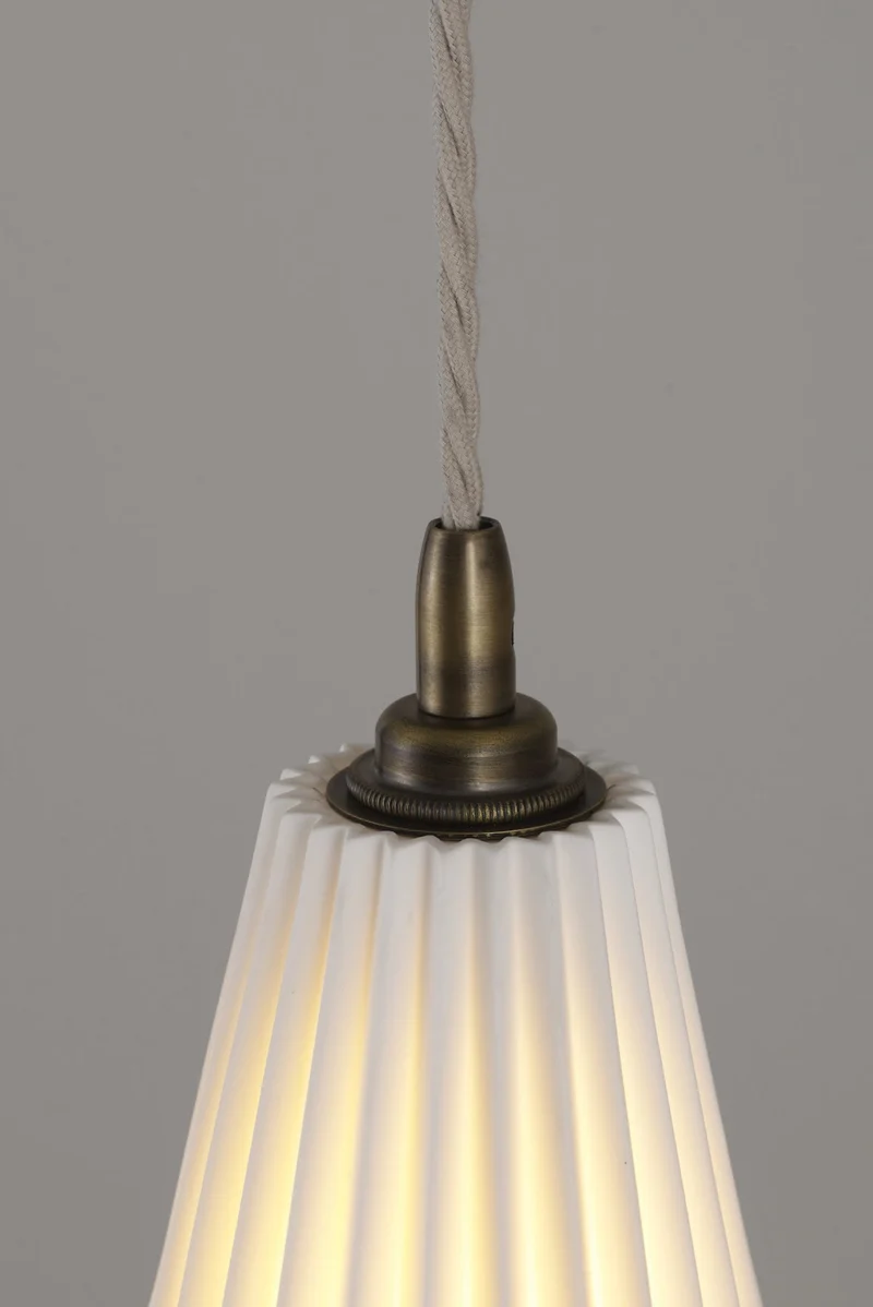 Antique Brass Pleat Pendant