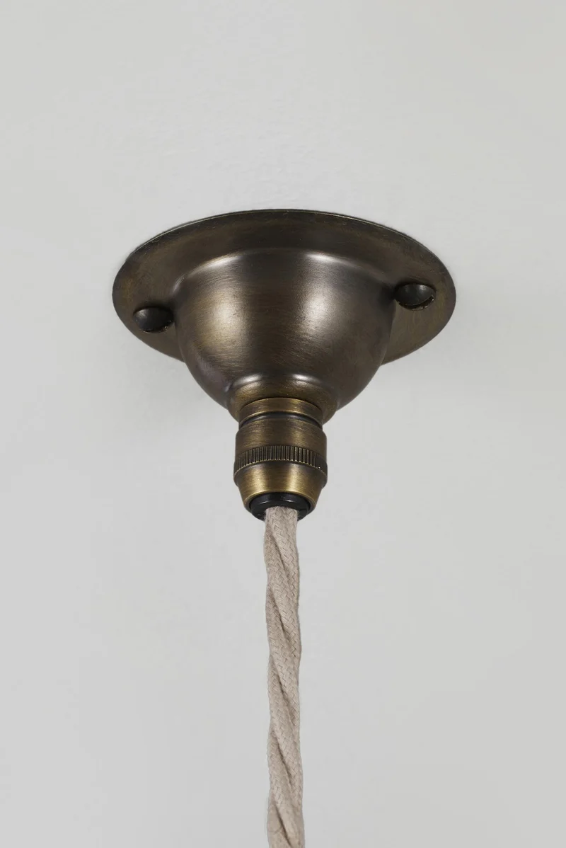 Antique Brass Pleat Pendant