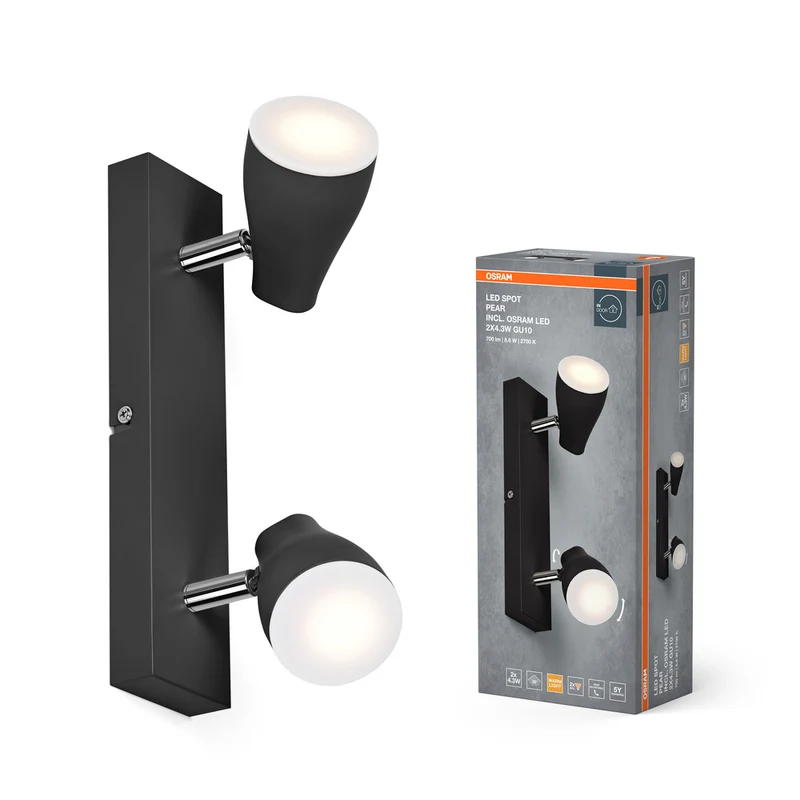 OSRAM LED SPOT PEAR Deckenanbau-Spot, sw, 8,6W, 420lm