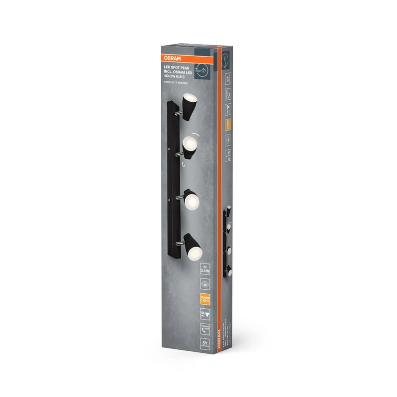 OSRAM LED SPOT PEAR Deckenanbau-Spot, sw, 17,2W, 840lm