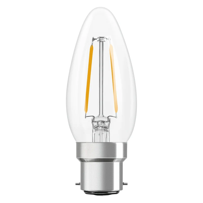 OSRAM LED Lampe LED Retrofit CLASSIC B 2.5W 827 Clear B22d, 250 lm, 2700 K, Warmweiß
