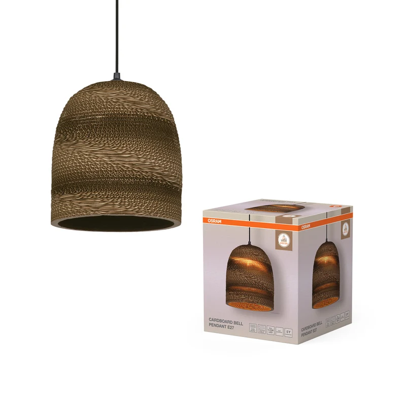 OSRAM DECOR Pendelleuchte Decor Cardboard Ball Bell braun, E27