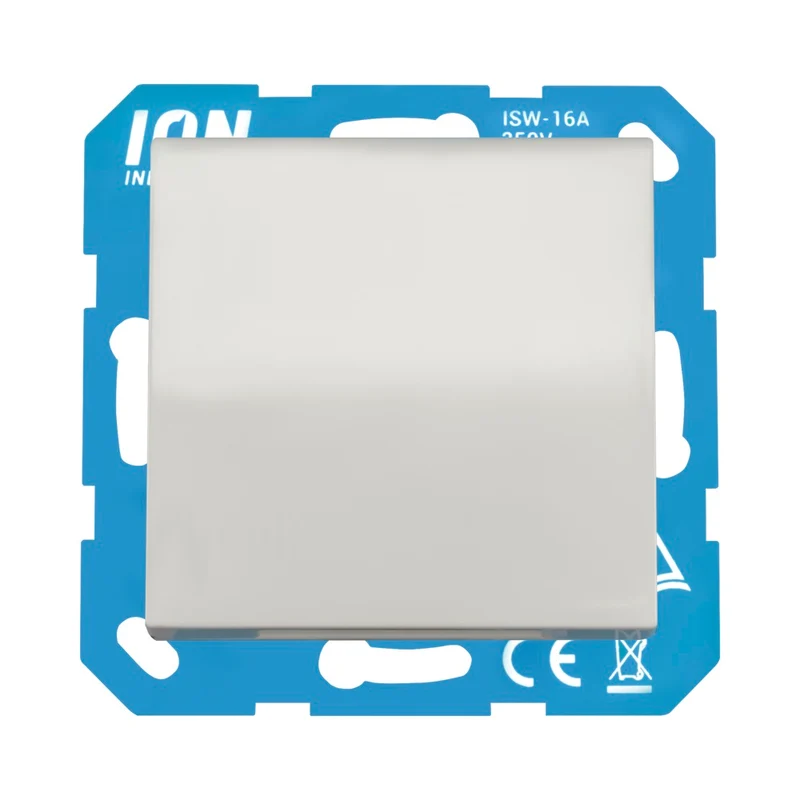 ION | Steckdose| RA | mit Klappdeckel | IP44 | Matt Alpinweiß – V1/J1-Serie
