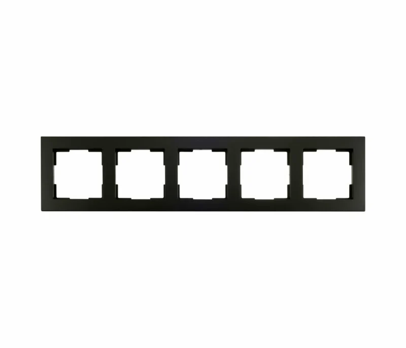 ION | Abdeckrahmen 5-fach | Mattschwarz | V1-Serie