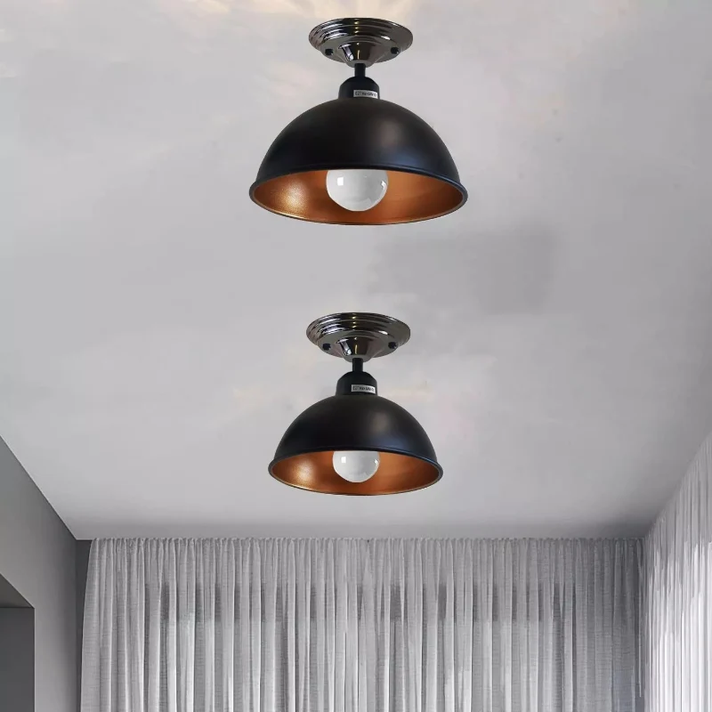 Deckenlampe schwarz/gold für die Flurbeleuchtung Ø 21cm|E27~2143