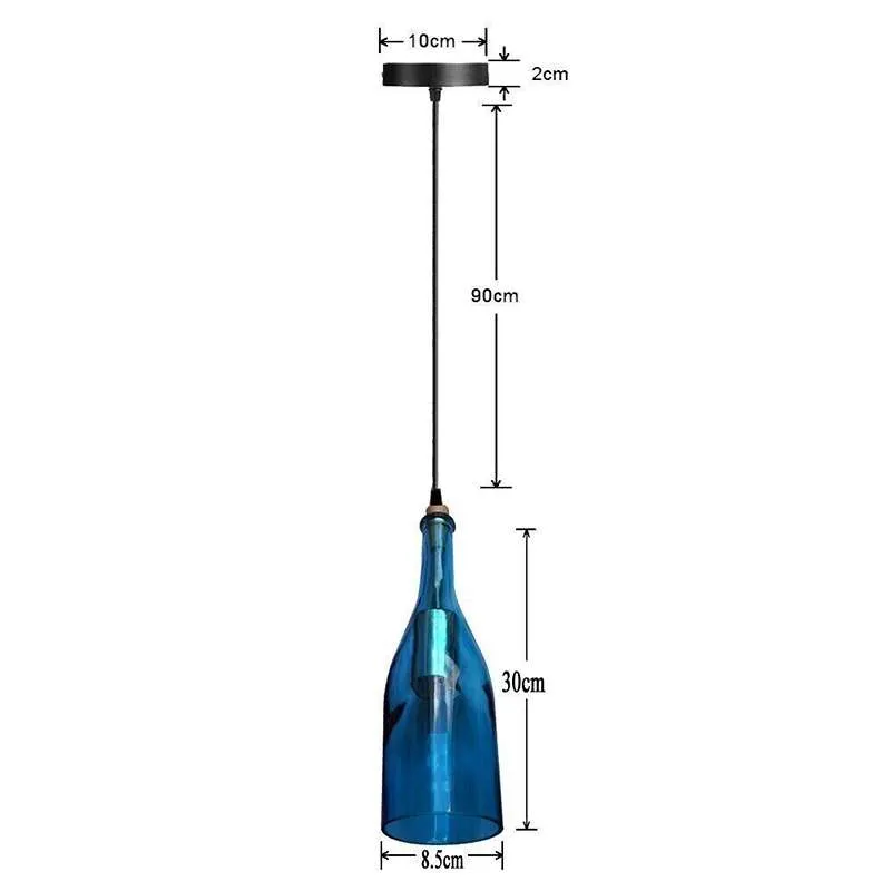 LEDSONE Weinflaschen Pendelleuchte Glas-Hängelampe ~2582