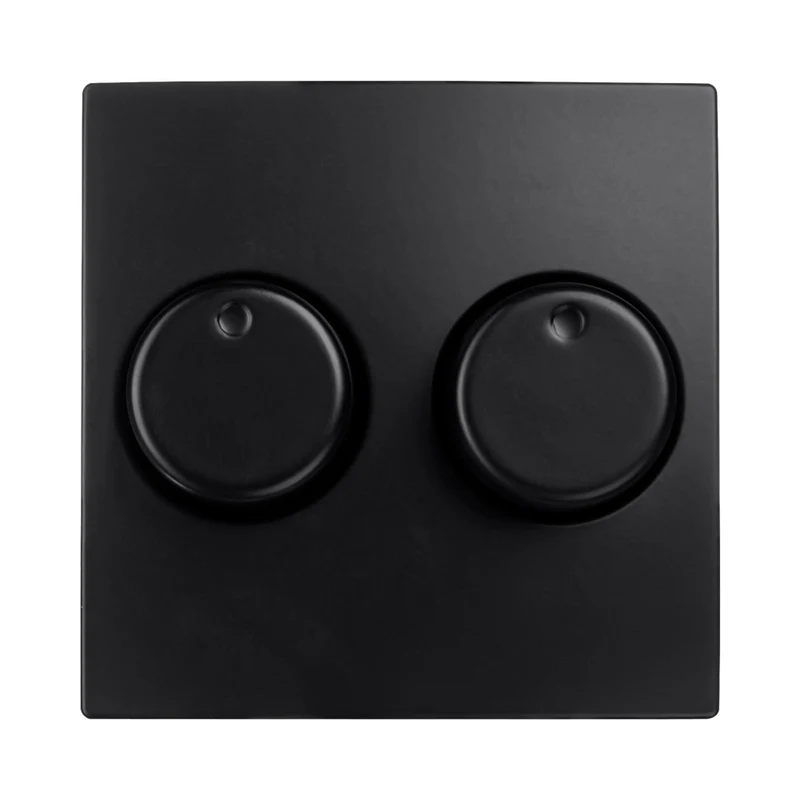 ION | Zentralplatten-Dimmertaster Duo | Mattschwarz | E1-Serie