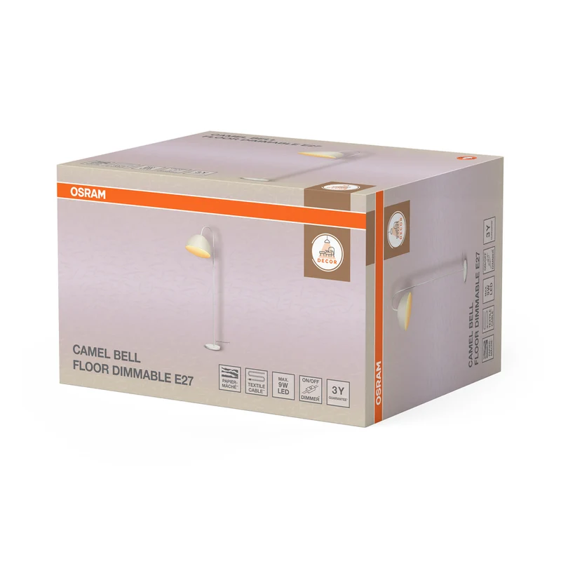 OSRAM DECOR Standleuchte Decor Camel Bell weiß, E27 dimmbar
