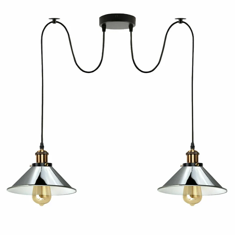 Wohnzimmer Inspiration:2-flammig ,chrom ,E27 Pendelleuchten~2246