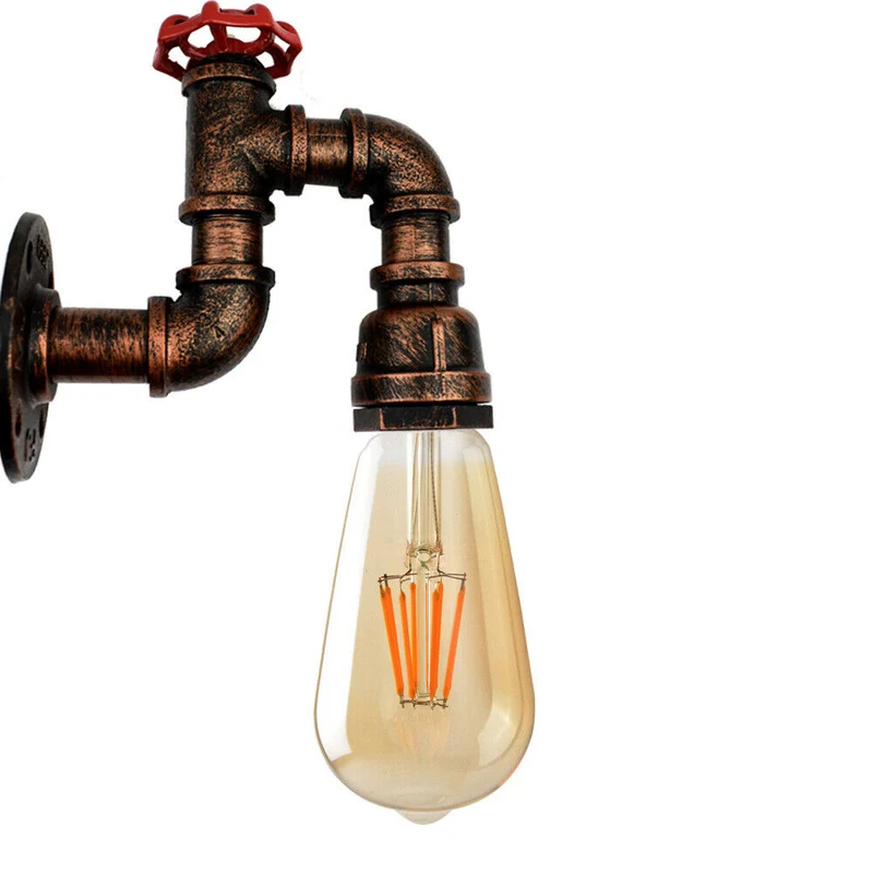 Steampunk Wandleuchte Vintage Wasserrohrdesign~2365