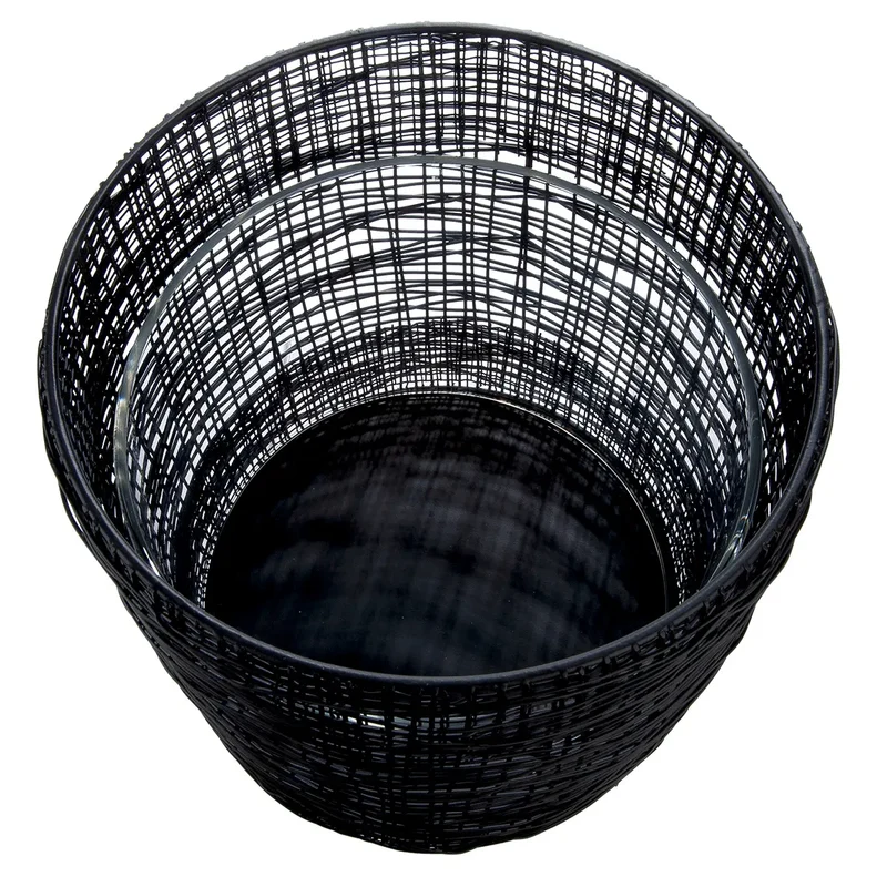 Windlicht – Schwarzes Metall, Matte Optik, Höhe 31 cm - Welding | Gilde