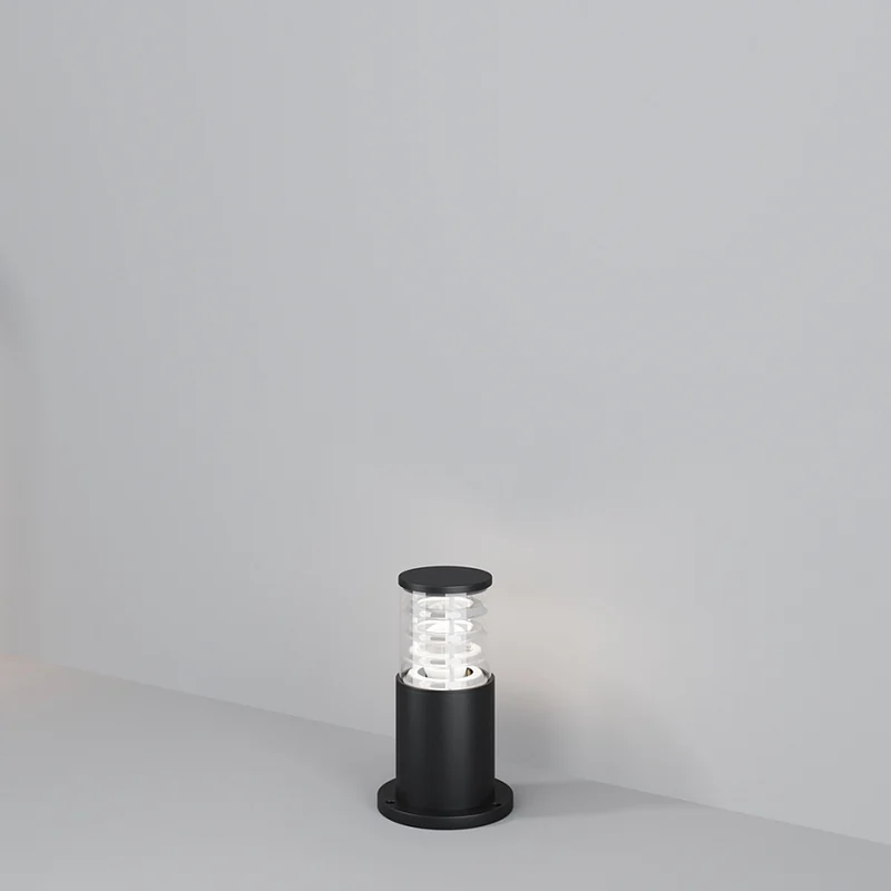 Landschaftsleuchte – Schwarzes Aluminium, Glasschirm, IP54 Schutz, 25 cm Höhe - Bronx | Maytoni