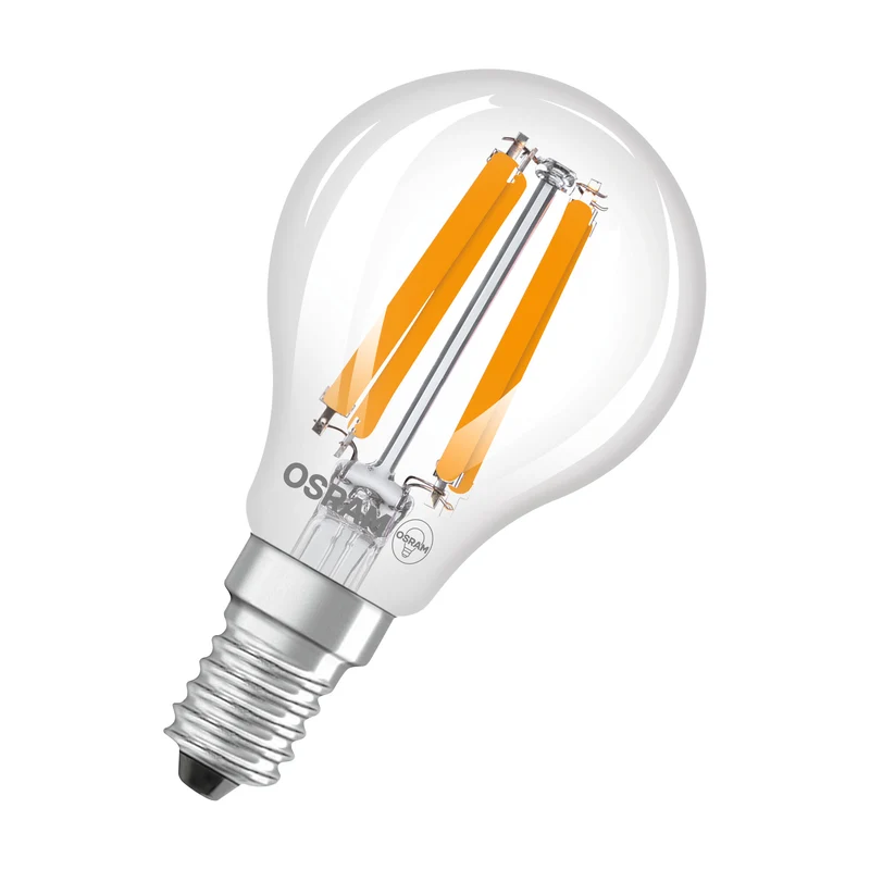 OSRAM LED CLASSIC P ENERGY EFFICIENCY B DIM in P-Form, LED-Lampe, Glas, klar, 2,5 W, 470 lm, 2700 K, Dimmbar, CRI 80
