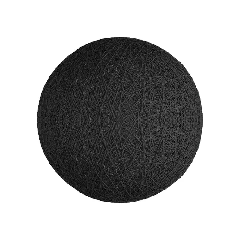Schwarze Rattan-Pendelleuchte Ø20cm-E27 Fassung~2085