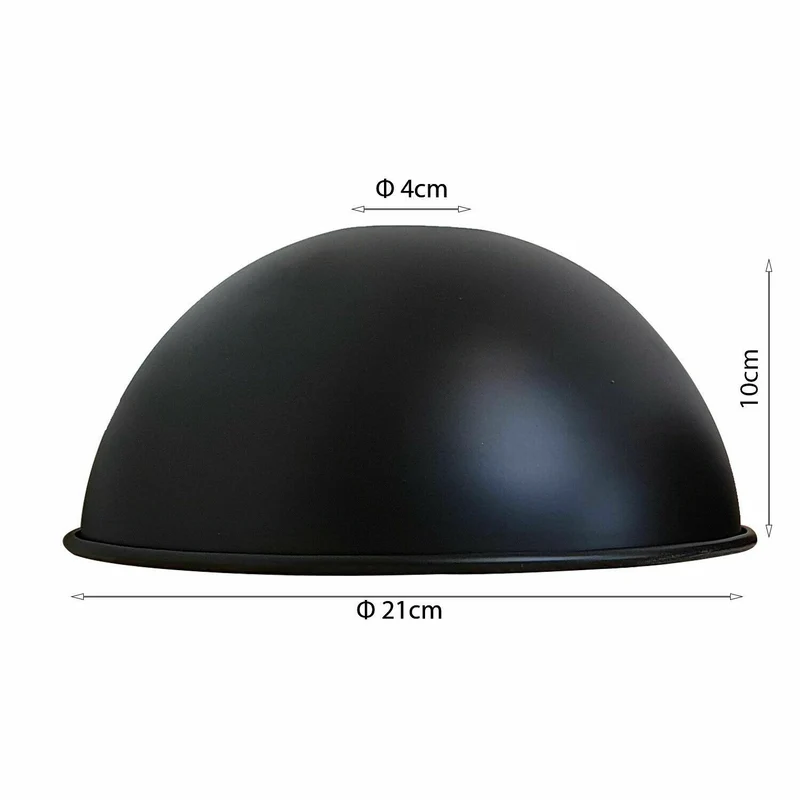 Retro-Stil Vintage industrieller Hanf-Anhänger Lampenschirm aus Metall schwarz innen~2114
