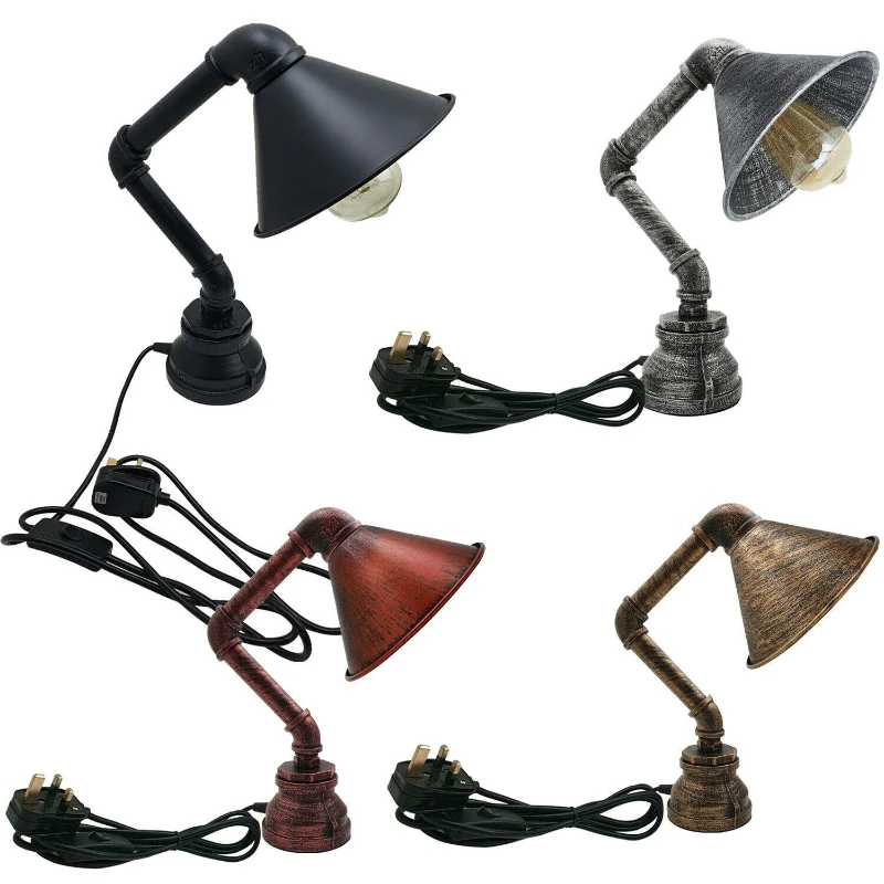 Steampunk Tischleuchte mit Wasserpfeifen Rohrlampen~2341