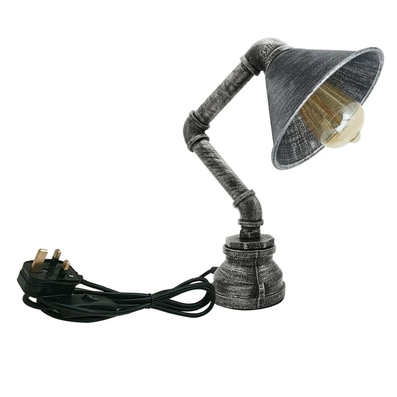 Steampunk Tischleuchte mit Wasserpfeifen Rohrlampen~2341