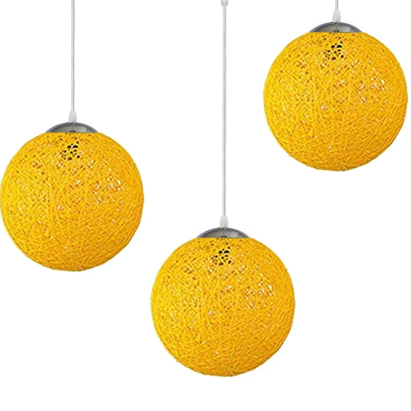 Rattan-Pendelleuchte E27 mit 95 cm Kabel – Ø20 cm Naturdesign~2072