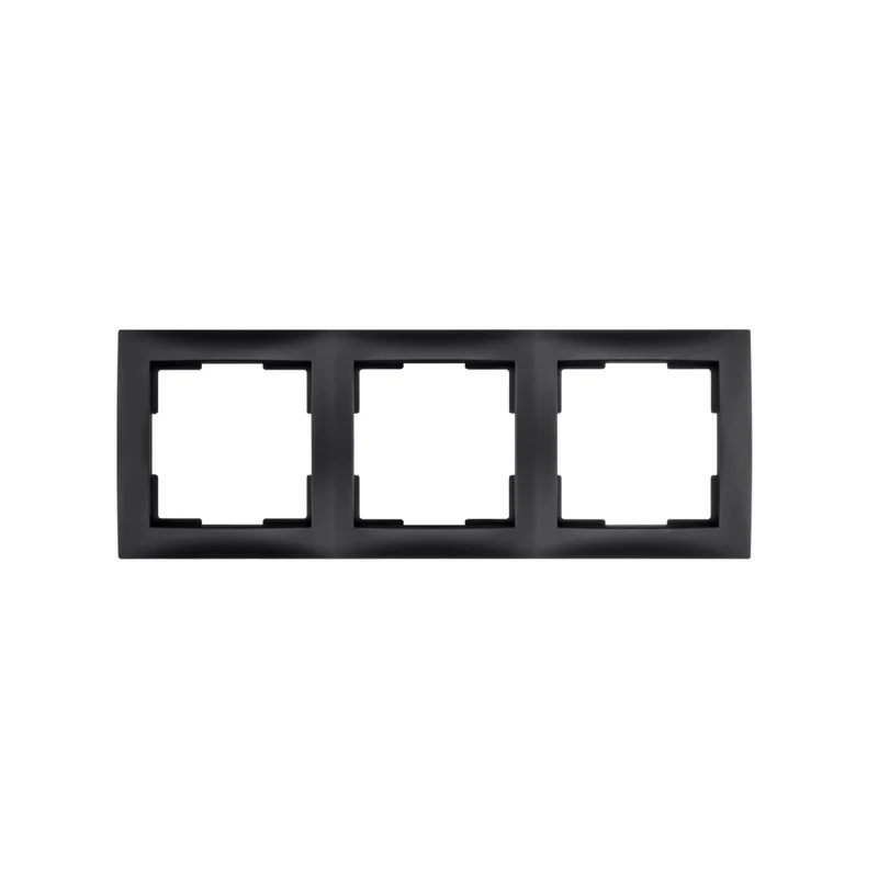 ION | Abdeckrahmen 3-fach | Mattschwarz | E1-Serie